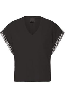 Kurzarm T-Shirt Holya - Ichi Schwarz